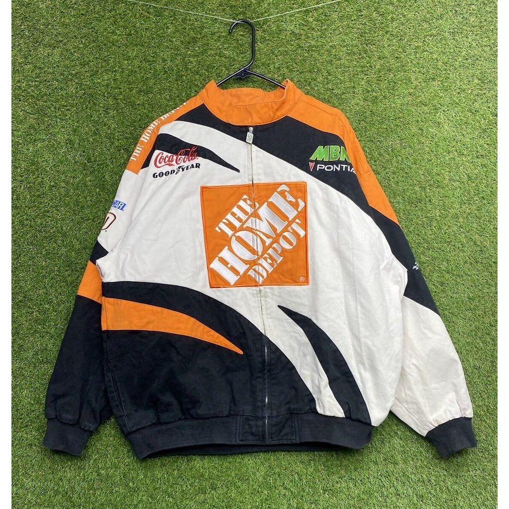 Vintage Nascar Jacket Mens XL Chase Tony Stewart 20 Home Depot Auto Racing 90s